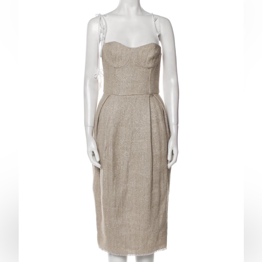 Rosie Assoulin- squared neck knee length dress